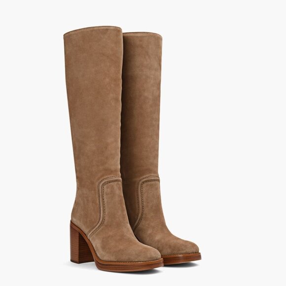 Michael Kors Suede Nude Knee High Boots Size 10 - Picture 1 of 3